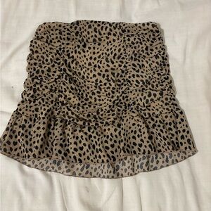 Cheetah print mini skirt